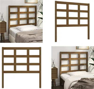 Produktbild von vidaXL Kopfteil Honigbraun 95,5x4x100 cm Massivholz Kiefer - Bettkopfteil - Bettkopfteile - Kopfteil - Bett-Kopfteil