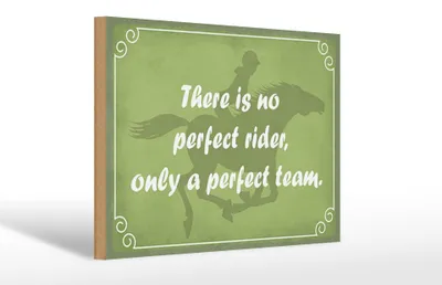 Produktbild von Holzschild Spruch 30x20cm there is no perfect rider only