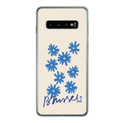 Produktbild von MuchoWow® Handyhülle Schutzhülle Hülle für Samsung Galaxy S10 Blume - Design - Brüssel - Minimalismus Silikon Softcase Handy Hülle - Handytasche