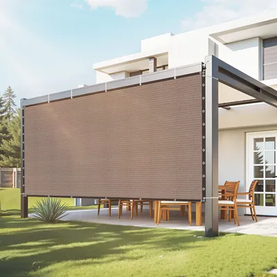 Obrázok produktu pre VEVOR 90 % ochrana proti slnku, tieniaca plachta (305 x 366 cm) pre pergolu s očkami z nehrdzavejúcej ocele, slnečná plachta s materiálom HDPE 140 g/m²