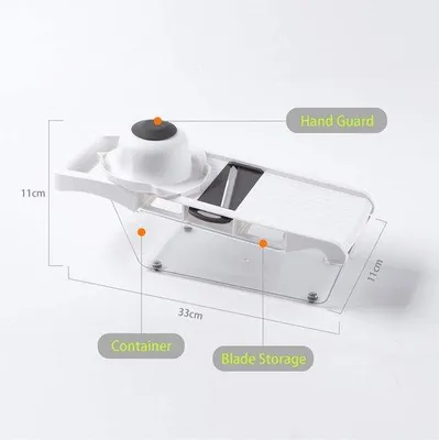 Produktbild von Famanu Gemüseschneider - 7-in-1 Küchenmandoline mit Spiralschneider
