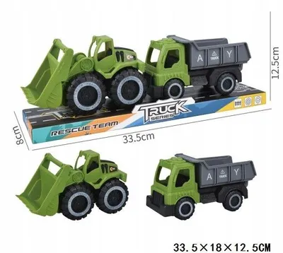 Produktbild von Gazelo Baufahrzeug-Set mit Bagger und Muldenkipper