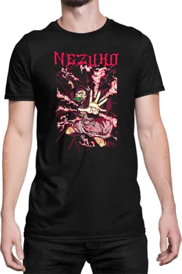 Obrázok produktu pre Mužské Tričko Demon Anime Slayer Kimetsu No Yaiba Nezuko Kamado 13, Man 2XL / čierna