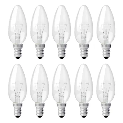 Produktbild von 10 x Glühbirne Kerze 40W E14 klar Glühlampe 40 Watt Glühbirnen Glühlampen Kerzen