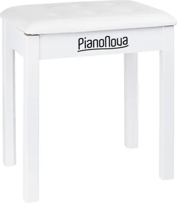 Immagine prodotto di Libreria Pianon's Sgabello per pianoforte in legno bianco