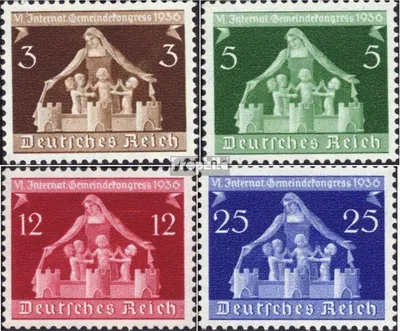 Produktbild von Briefmarken Deutsches Reich 1936 Mi 617-620 (kompl.Ausg.) postfrisch 6. Gemeindekongreß