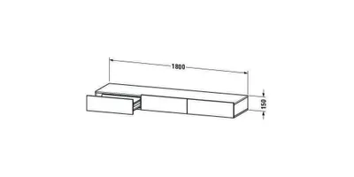Produktbild von DURAVIT DS827301618 SchKa-Ablage DuraStyle 440x1800x150mm