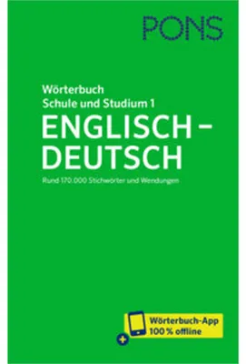 Produktbild von PONS Wörterbuch für Schule u.Studium Englisch, 01 Engl.-Dt.