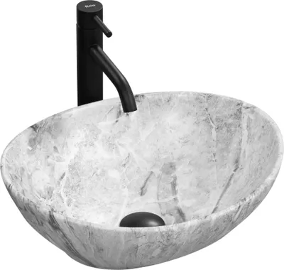 Produktbild von Rea Aufsatzwaschbecken Sofia Stone Oval Grey