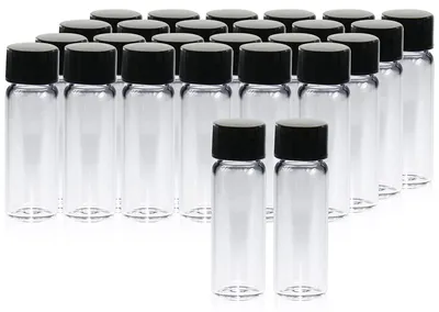 Image de 20 flacons en verre de 3 ml avec bouchon à vis
