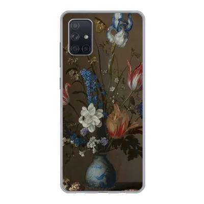 Produktbild von MuchoWow® Handyhülle Schutzhülle Hülle für Samsung Galaxy A71 Blumen in einer Wan-Li-Vase und Muscheln - Gemälde von Balthasar van der Ast Silikon Softcase Handy Hülle - Kartenbesitzer