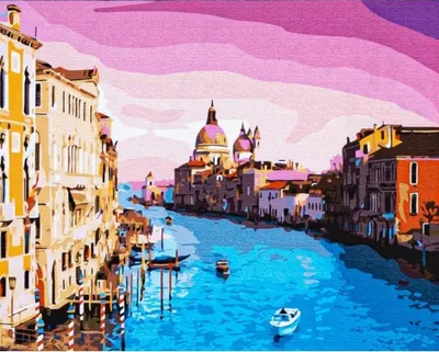 Obrázok produktu pre ASTRA Maľovanie podľa čísel: Benátska krajina, plátno na ráme 50x40 cm
