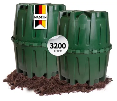 Productafbeelding van 4rain HERKULES regenwatertank SET 3200 L, AI-gegenereerde afbeelding