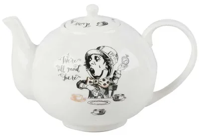 Produktbild von V&A 5200025 Alice im Wunderland im Geschenkkarton, feines Porzellan, weiß, 1,1 Liter (6 Tassen)