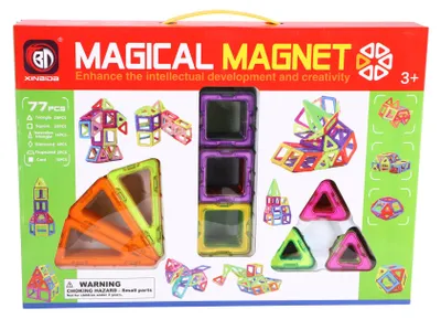 Produktbild von Magnetische Bausteine 77 Teile 5.5 cm
