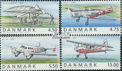 Produktbild von Briefmarken Dänemark 2006 Mi 1440-1443 (kompl.Ausg.) postfrisch Flugzeuge