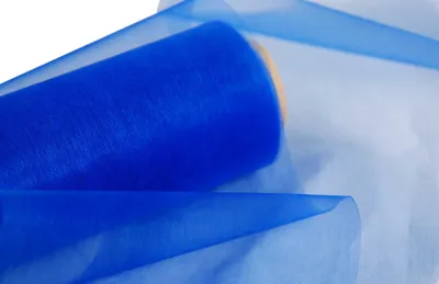 Produktbild von Organzaband 12 cm x 25 m blau - Oganzabänder