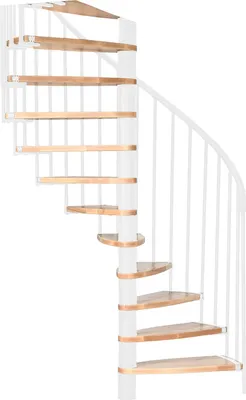 Produktbild von Minka Spindeltreppe Luna 38 - 305,5cm Geschosshöhe Buche Weiß