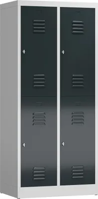 Produktbild von ClassiX Spind anthrazit, lichtgrau X-523228, 4 Schließfächer 80,0 x 50,0 x 180,0 cm