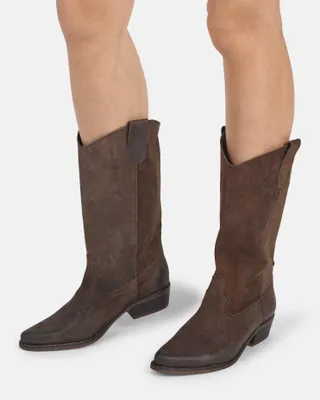 Produktbild von Lederstiefel GERBERA 7962 mit Cowboy-Silhouette und hohem Schaft