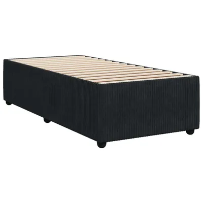 Zdjęcie produktu dla Rama łóżka, czarna, 80 x 200 cm, tapicerowana aksamitem