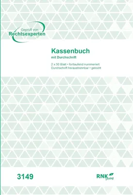 Produktbild von RNK Verlag Kassenbuch DIN A4 ohne Umsatzsteuererfassung 2 x 50 Blatt