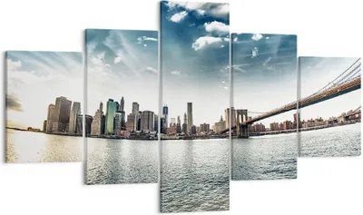 Produktbild von Bild auf Leinwand - Leinwandbild - Amerika wohnung architektur gebäude - 125x70cm - Wand Bild - Wanddeko - Leinwanddruck - Bilder - Kunstdruck - Leinwand bilder - Wandkunst - EA125x70-2430