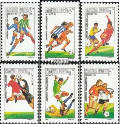 Produktbild von Briefmarken Ungarn 1986 Mi 3814A-3819A (kompl.Ausg.) postfrisch Fußball-Weltmeisterschaft, Mexiko
