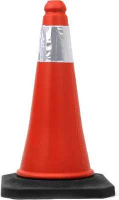 Produktbild von Rot - weißer Leitkegel  -  Pylon Weiß & Rot  x  x 500 mm - Weiß & Rot - Polyethylene (PE) - In -  & Outdoor - Nutzung - TC - 001