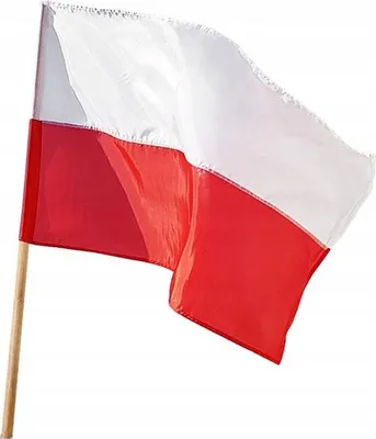 Image de Drapeau Polonais 70*112 Cm, Poignée Incluse