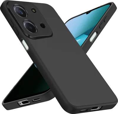 Produktbild von Silikon Hülle für Xiaomi Redmi 15C Schutzhülle Matt Schwarz Backcover Handy Case