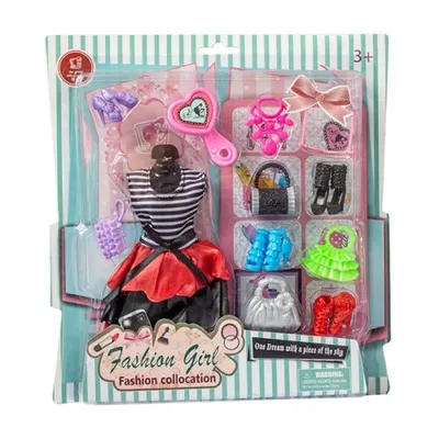 Produktbild von Kleid Mit Accessoires Für Puppe 0851