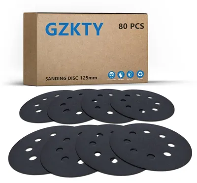 Immagine prodotto di Carta abrasiva autoadesiva, diametro 125 mm, set da 80 pezzi, grane da 600 a 5000, per levigatrici orbitali