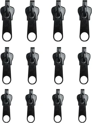 Produktbild von 12-teiliges Reißverschlussschieber-Reparaturset in Schwarz