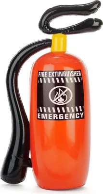 Produktbild von Aufblasbarer Feuerlöscher rot-schwarz - Einheitsgröße
