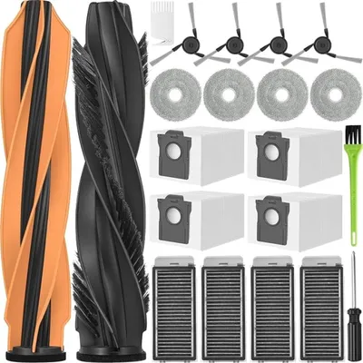 Productafbeelding van Accessoirepakket voor Dreame L40s Pro Ultra, X50 Ultra Complete, L50 Pro Ultra en X50 Master – 2 hoofdborstels, 4 stofzuigzakken, 4