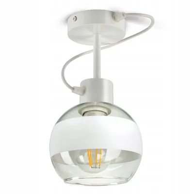 Obrázek produktu pro LUXOLAR - Led stropní svítidlo - Stropní svítidlo bílé E27 60W - Závěsné svítidlo do obývacího pokoje, kuchyně - Bílé skleněné koule