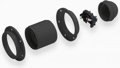 Produktbild von Fassung E27 ISO mit 2 Ringen schwarz