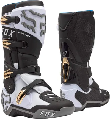 Produktbild von FOX Instinct Motocross Stiefel, schwarz/weiß/grau, 10.5