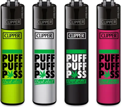 Produktbild von Clipper® Feuerzeuge 4er Set: FFX Puff Puff Pass