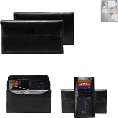 Produktbild von K-S-Trade Handy Hülle kompatibel mit Oppo Reno10 Pro Schutz Hülle Tasche Schutz Case Handytasche Kunstleder schwarz, 1x