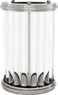 Produktbild von Casa Padrino Luxus Kerzenleuchter Silber Ø 26 x H. 41,5 cm - Designer Windlicht - Hotel & Restaurant Accessoires - Luxus Deko Accessoires