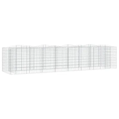 Produktbild von vidaXL Gabionen-Hochbeet mit Hochbogen 400x100x100 cm Verzinktes Eisen