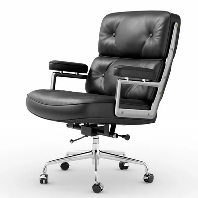 Produktbild von Bürostuhl – Weißer, ergonomischer Drehstuhl mit verstellbarer Höhe und Aluminiumfußkreuz