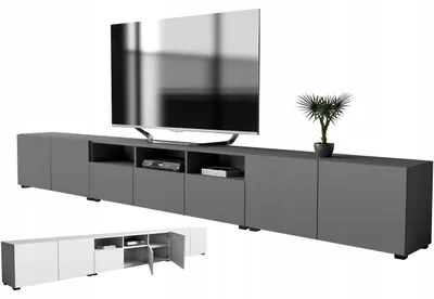 Zdjęcie produktu dla szafka rtv pod telewizor 350 350cm szary mat nowoczesna stojąca wisząca