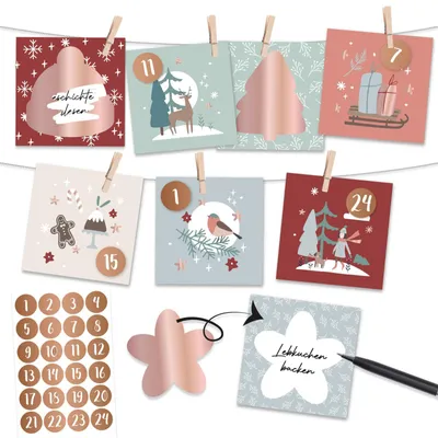 Obrázek produktu pro Adventní kalendář 2026 Stírací kalendář LÁSKYPLNÝ DESIGN Cheerful Christmas