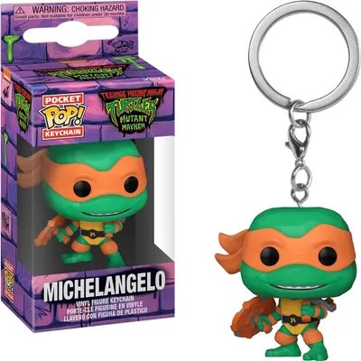 Produktbild von Teenage Mutant Ninja Turtles Mutant Mayhem - Michelangelo - Schlüsselanhänger Funko Pocket POP! Keychain