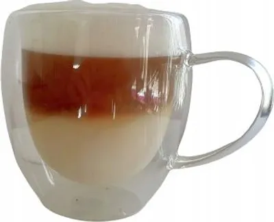 Produktbild von Thermobecher aus Glas mit Henkel 250ml