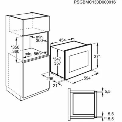 Produktbild von AEG MBB1756SEM, Integriert, Solo-Mikrowelle, 17 l, 800 W, Eingebautes Display, LED