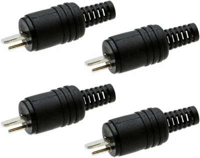 Produktbild von DIN Lautsprecherstecker 2 pol. Audio Boxen Schraubanschluss Knickschutz 2,2 mm[4x Stecker]